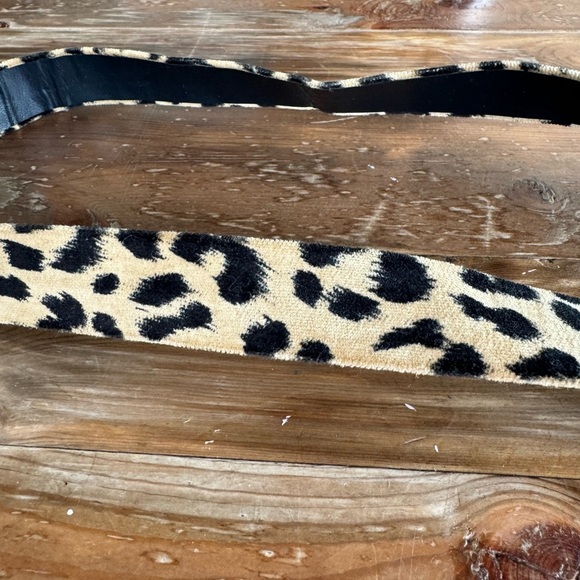 Vintage belt leopard belt cheetah belt Gay Boyer adjustable jeweled belt main image 5
